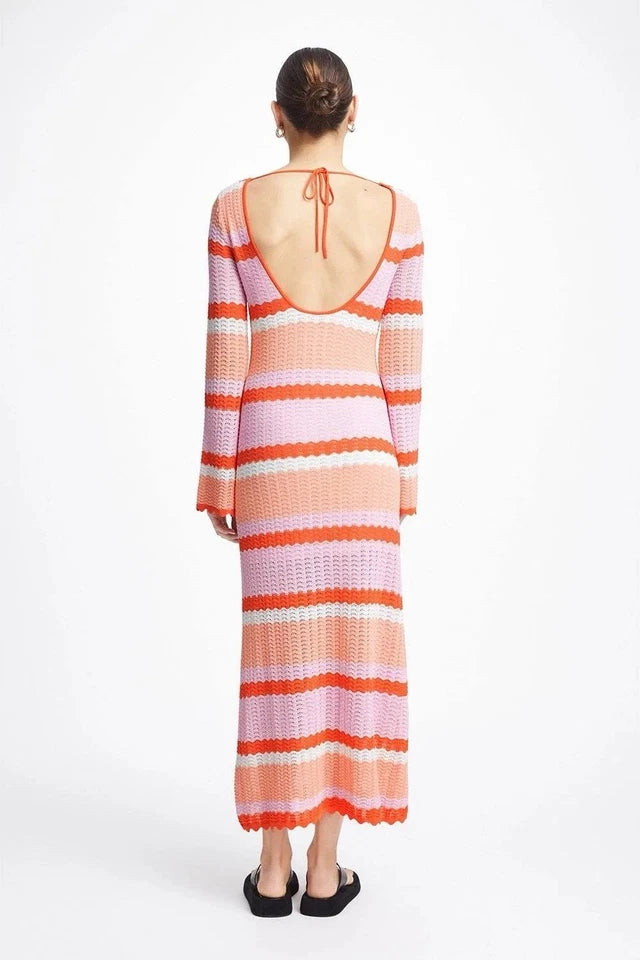 Guava Knit Crochet Maxi Dress