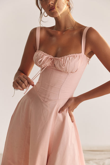 Carmen Baby Pink Bustier Dress - Momentary Wardrobe