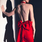 Ilaria Red Bow Halter Dress
