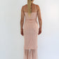 Dress Hire Australia [brand_name] Gabriella Soft Peach Ruffled Front Gown - Momentary Wardrobe 