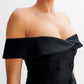 Krista Strapless Suiting Top and Mura Pleated Mini Skirt in Black