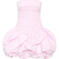 Violette Bubble Hem Mini Dress in Blush