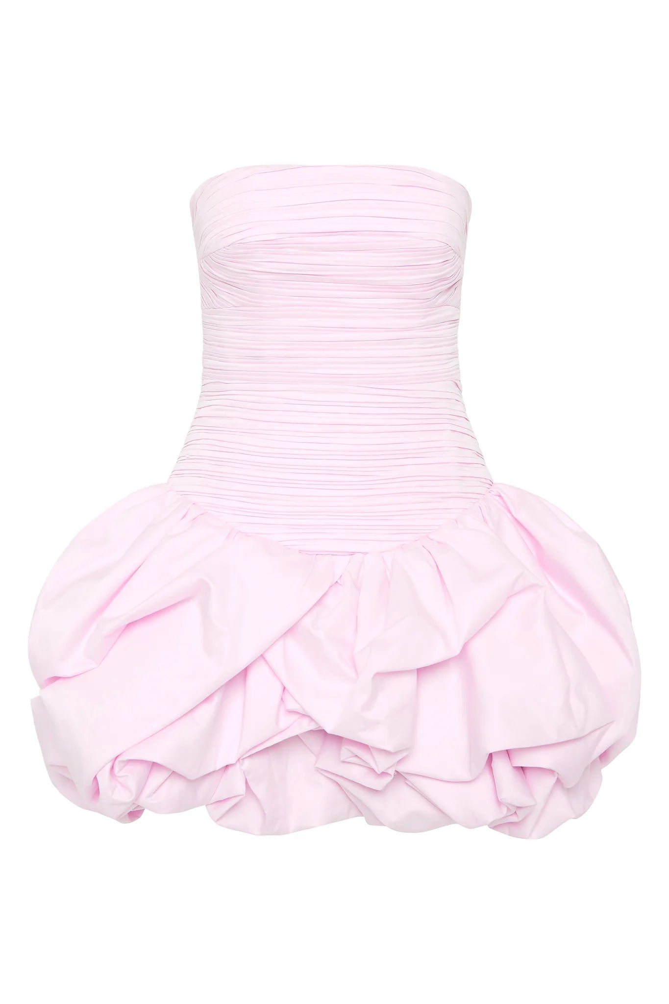 Violette Bubble Hem Mini Dress in Blush