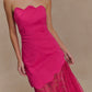 Aleena Satin And Lace Maxi Dress - Dragonfruit