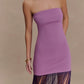 Koah Fringe Bandage Knit Maxi Dress - Purple