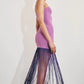 Koah Fringe Bandage Knit Maxi Dress - Purple
