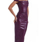 Dress Hire Australia [brand_name] RAVEN VEGAN LEATHER CORSET DRESS MULBERRY - Momentary Wardrobe 