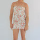 Dress Hire Australia [brand_name] JASMINE Rose Print Draped Strapless Corset Dress - Momentary Wardrobe 