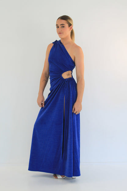 Dress Hire Australia [brand_name] Nour Blue Shimmer Dress - Momentary Wardrobe 