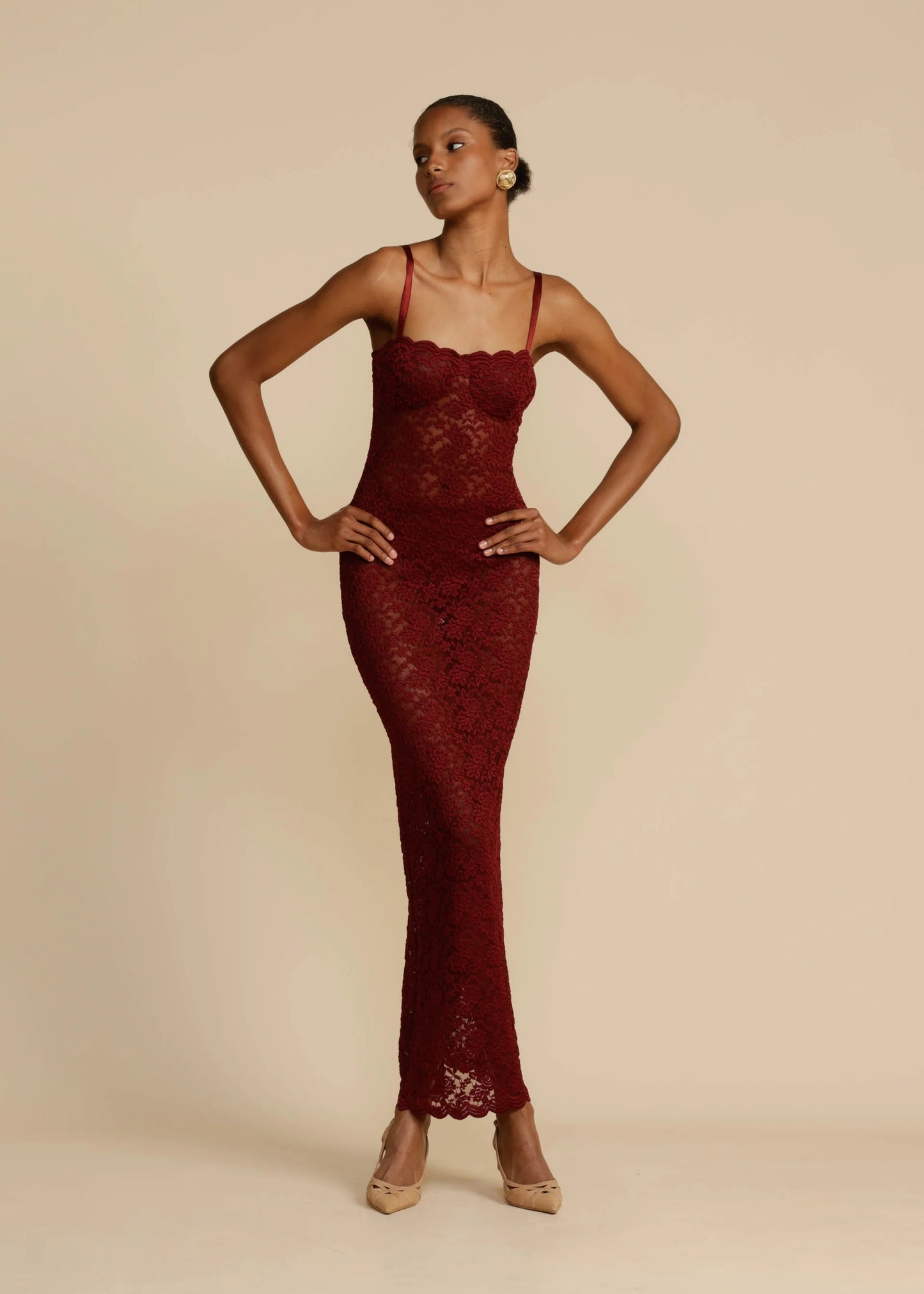Dress Hire Australia [brand_name] MARGOT DRESS WINE - Momentary Wardrobe 