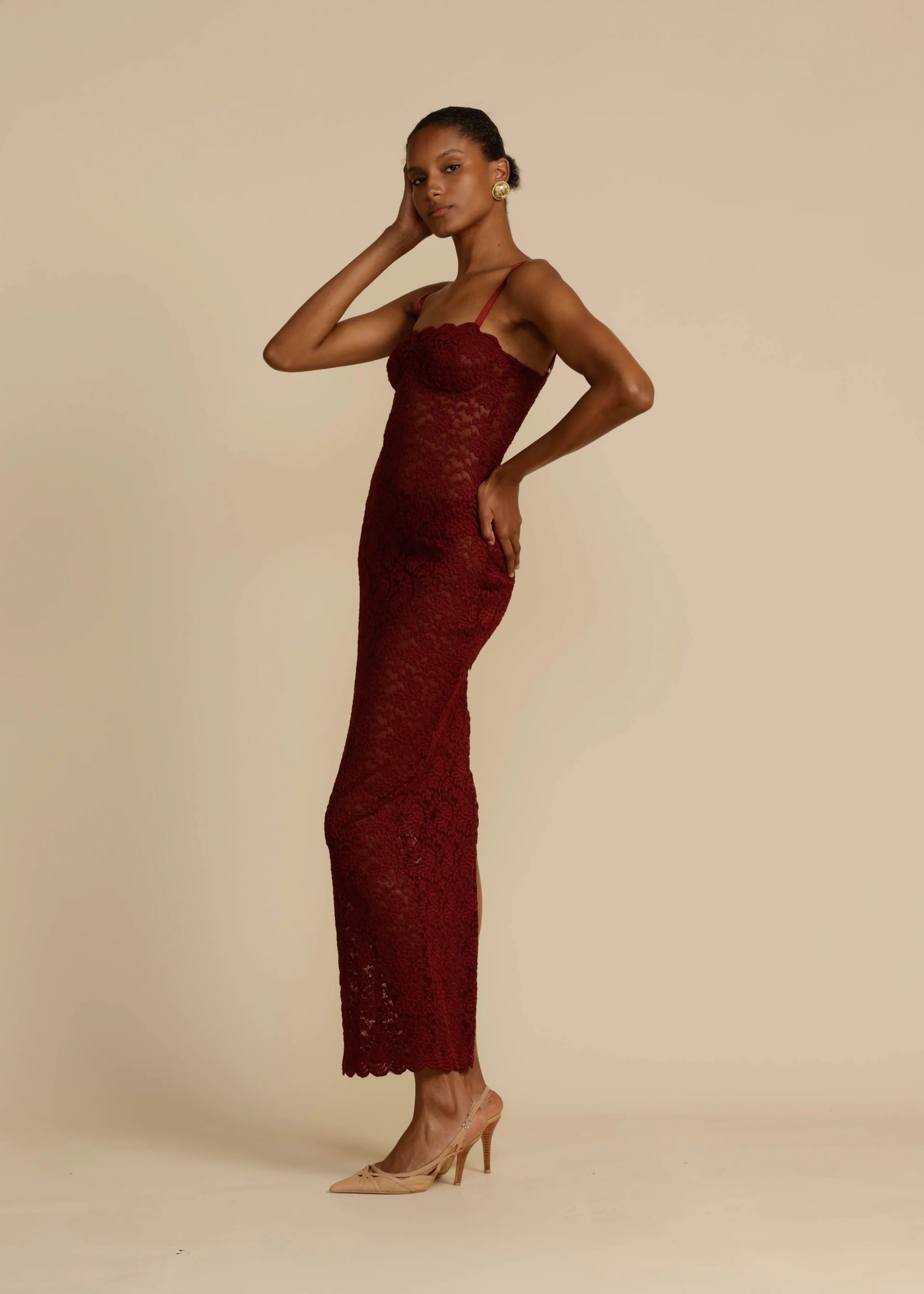 Dress Hire Australia [brand_name] MARGOT DRESS WINE - Momentary Wardrobe 