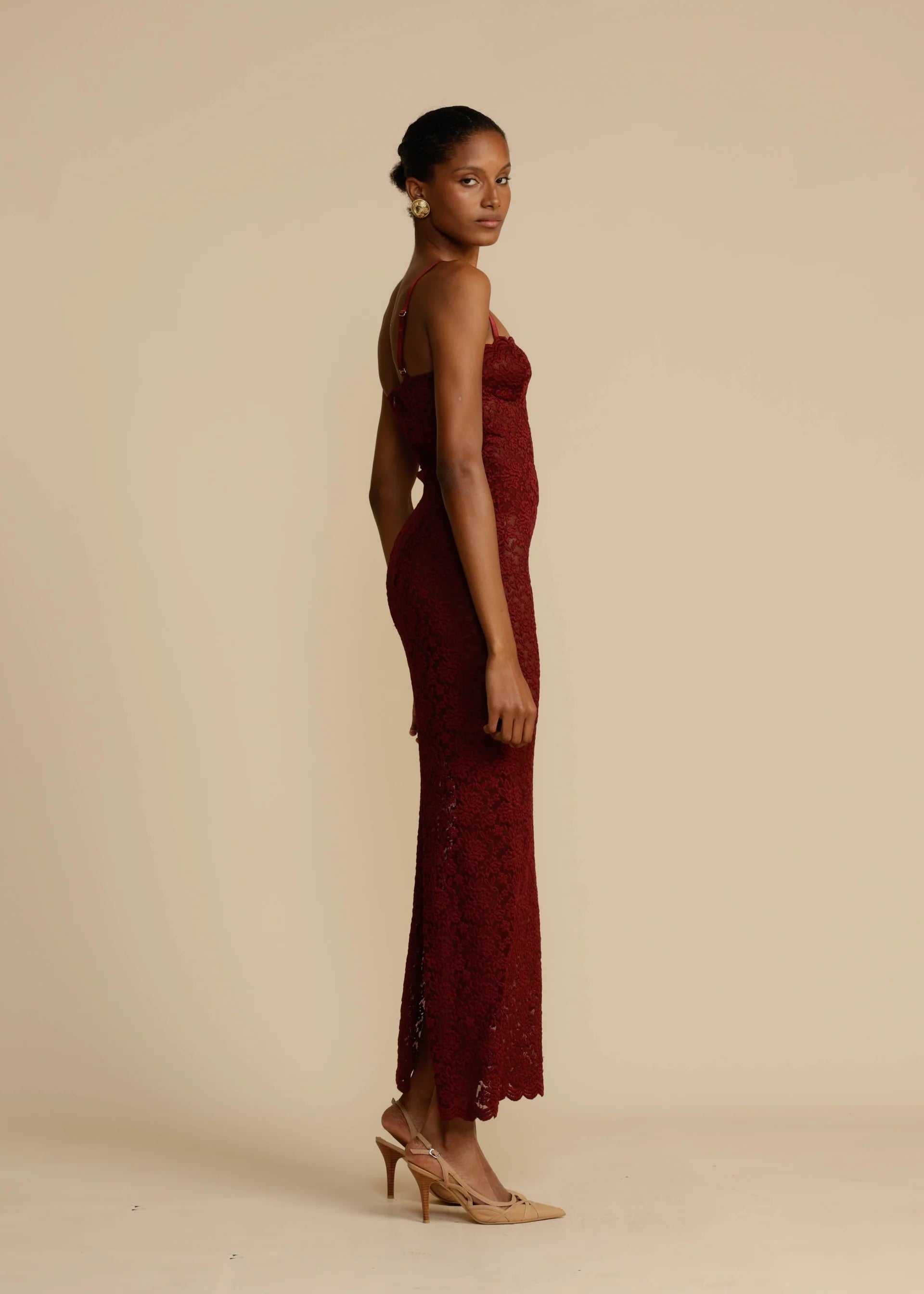 Dress Hire Australia [brand_name] MARGOT DRESS WINE - Momentary Wardrobe 
