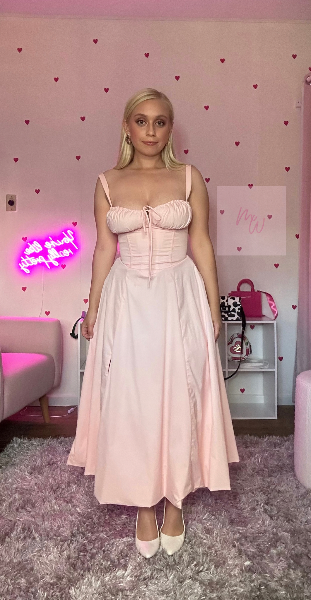 Carmen Baby Pink Bustier Dress - Momentary Wardrobe