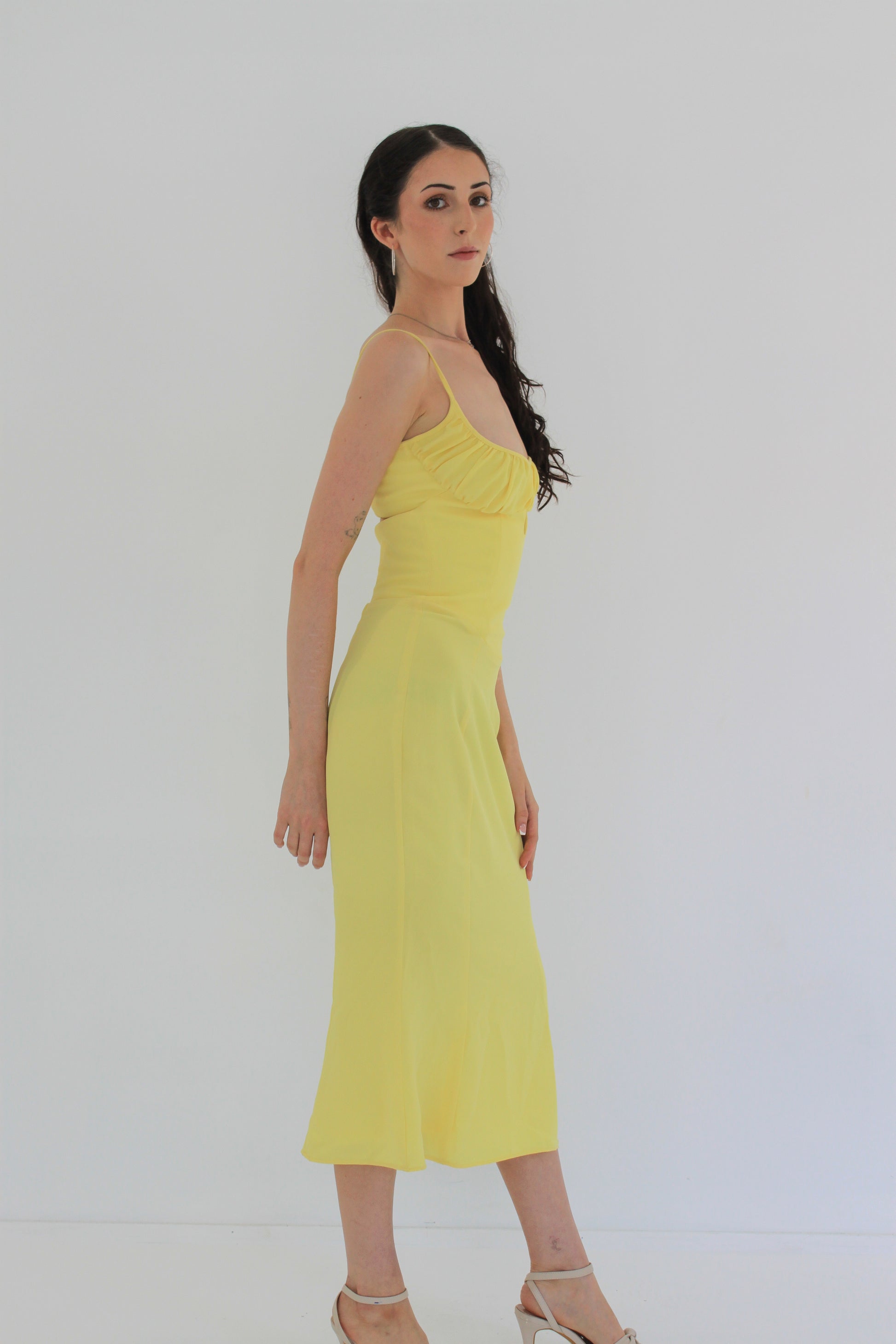 Dress Hire Australia [brand_name] Soren Buttercup Cutout Midi Dress - Momentary Wardrobe 