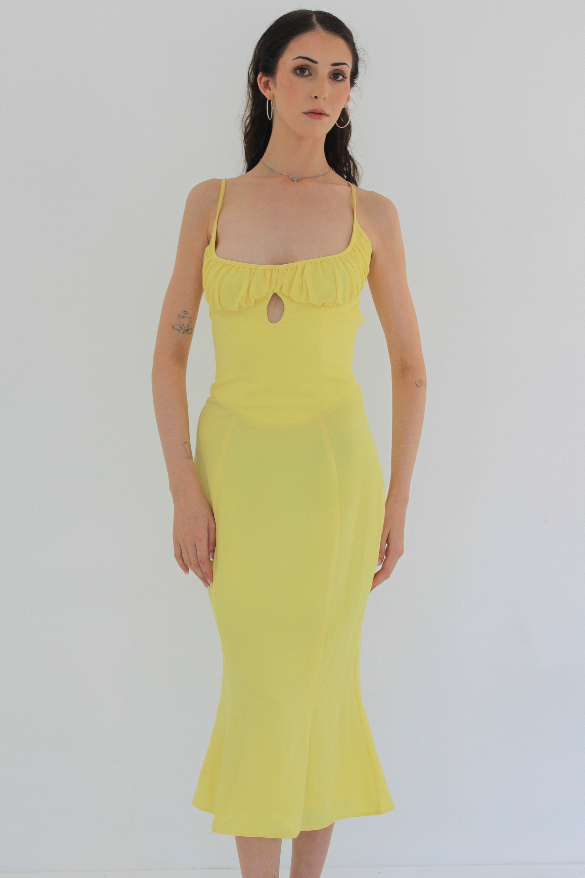 Dress Hire Australia [brand_name] Soren Buttercup Cutout Midi Dress - Momentary Wardrobe 