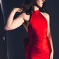 Ilaria Red Bow Halter Dress