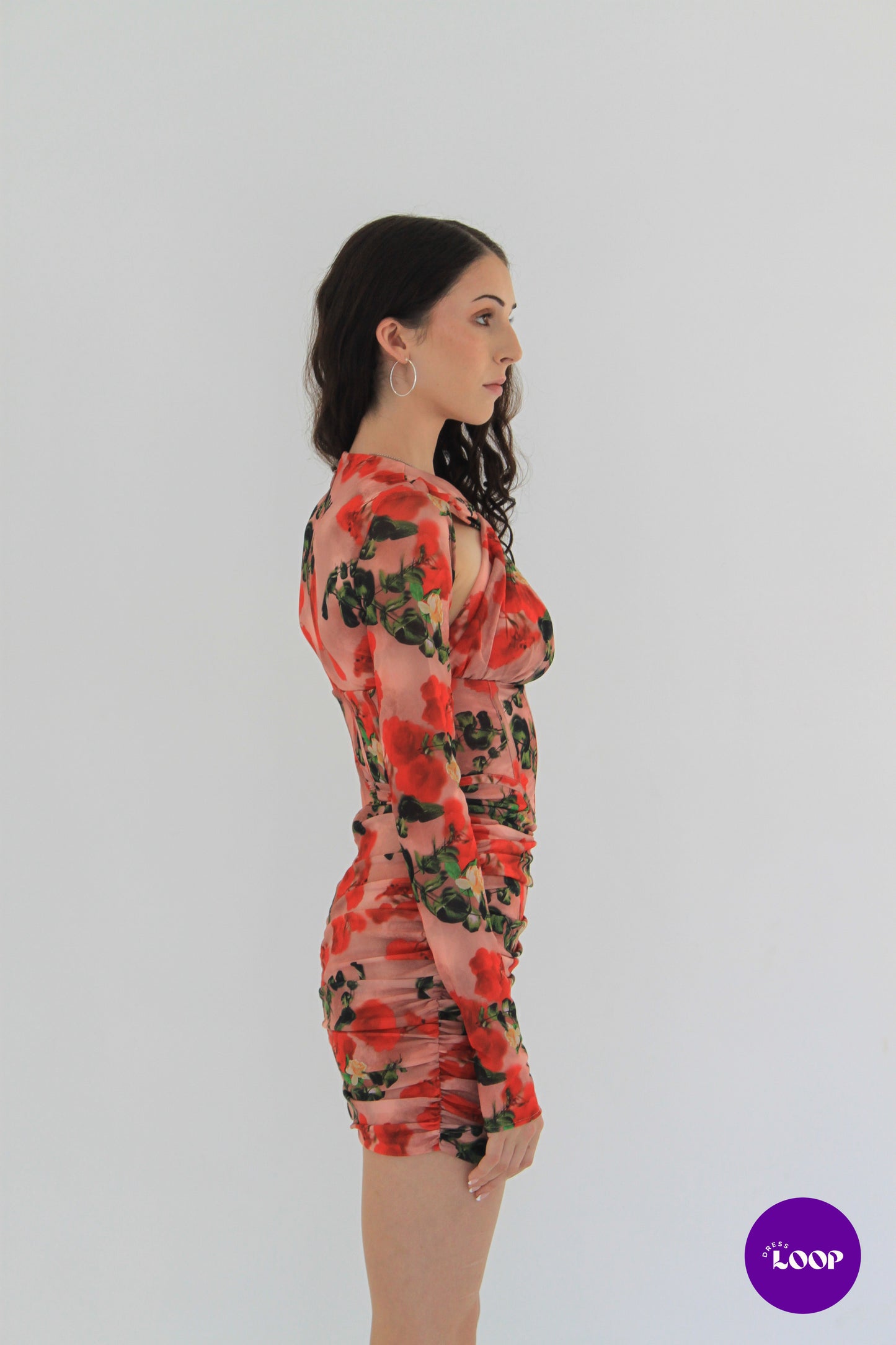 Adanna Rose Print Corset Mini Dress