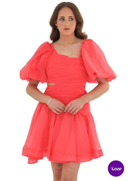 Aje Joan Puff Sleeve Mini Dress