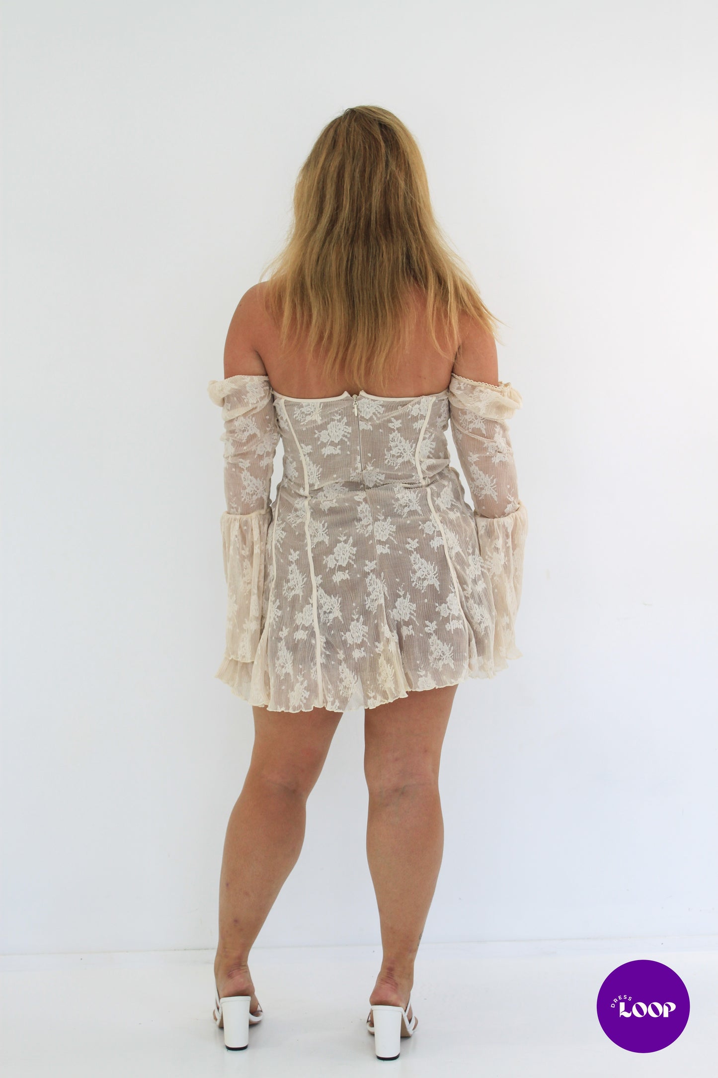 Analissa Vintage Cream Lace Corset Dress
