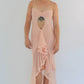Dress Hire Australia [brand_name] Gabriella Soft Peach Ruffled Front Gown - Momentary Wardrobe 
