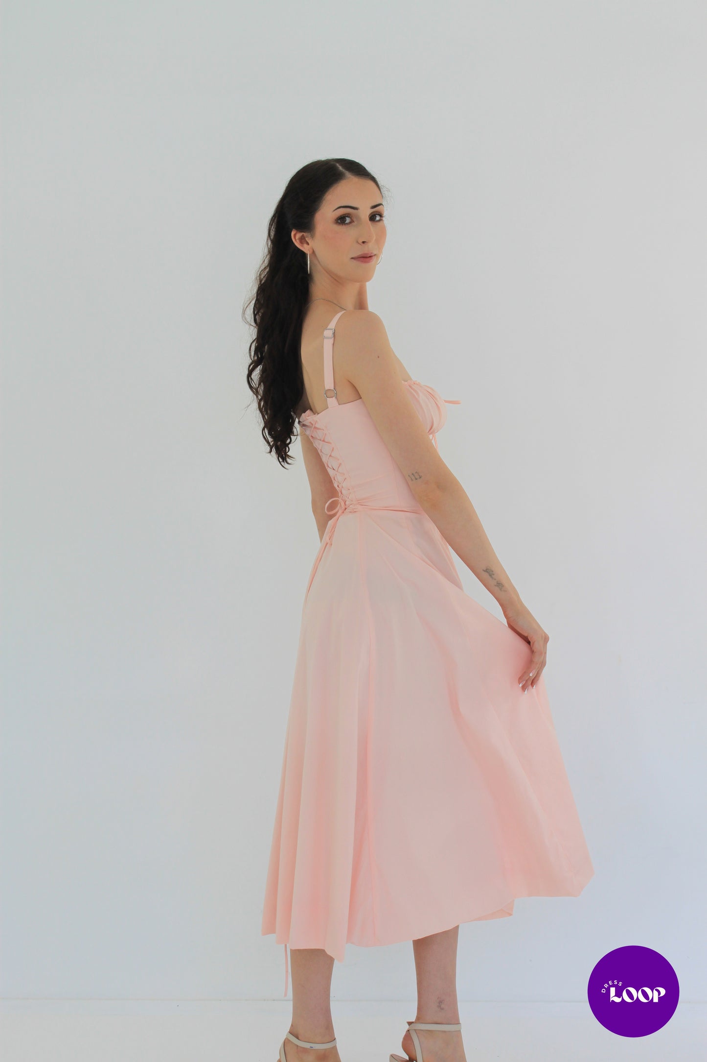 Carmen Baby Pink Bustier Dress