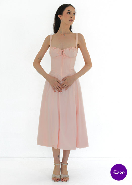 Carmen Baby Pink Bustier Dress