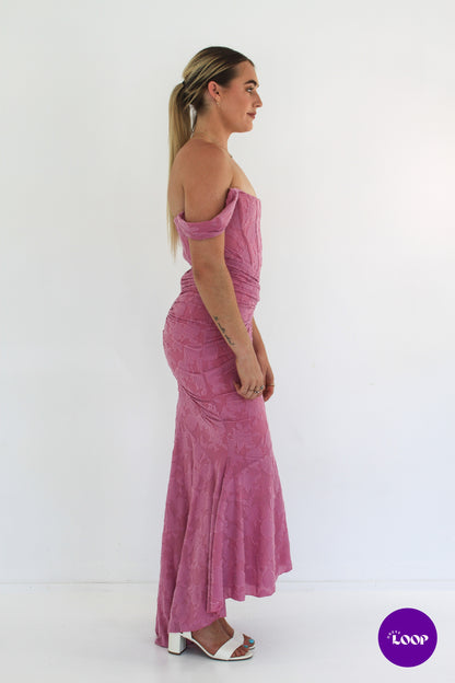 Cesca Rose Pink Floral Maxi Dress