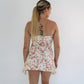 Dress Hire Australia [brand_name] JASMINE Rose Print Draped Strapless Corset Dress - Momentary Wardrobe 