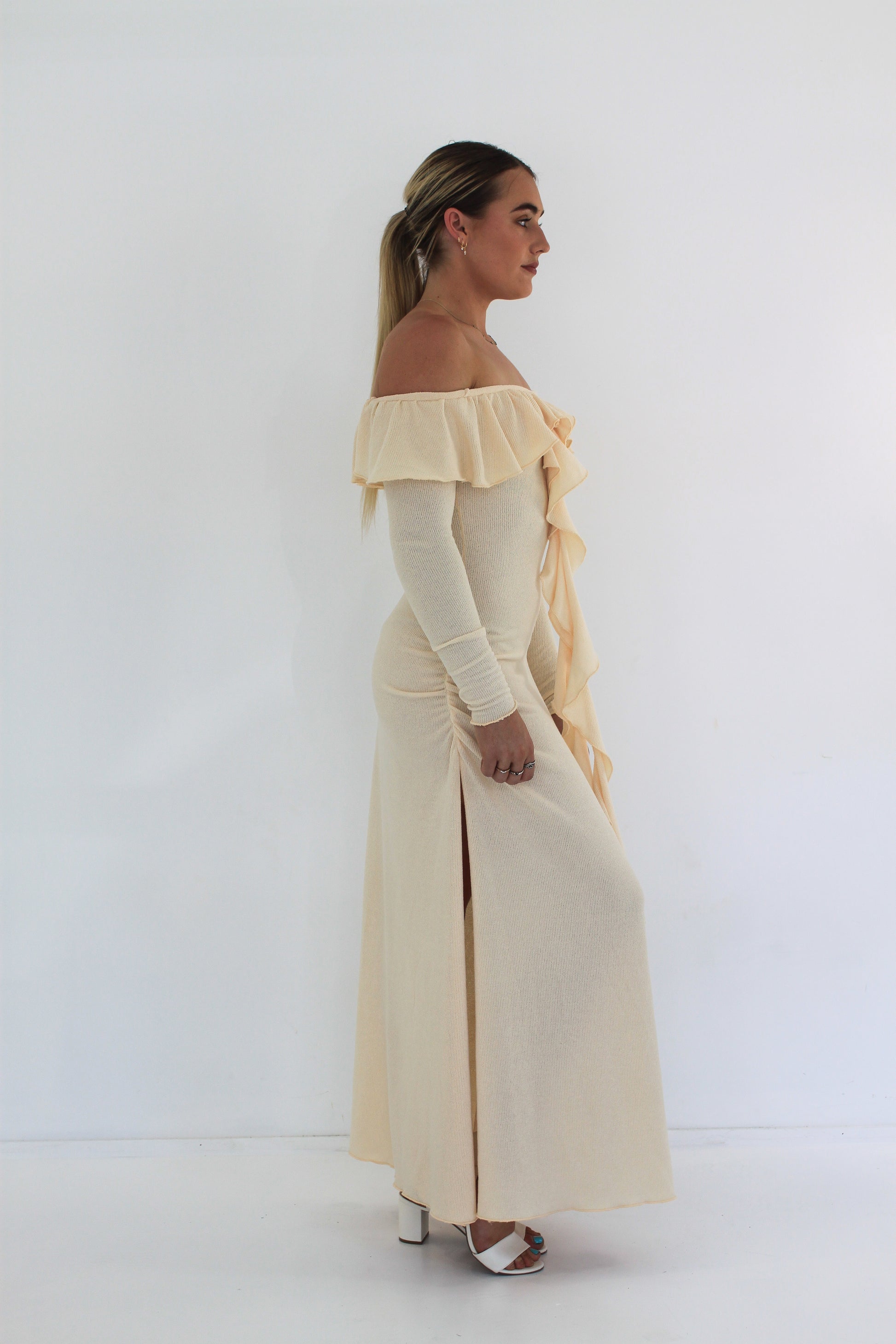 Dress Hire Australia [brand_name] Mila Dress in Buttercream - Momentary Wardrobe 
