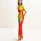 Lily Illusion Print Dress - Multicolor