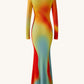 Lily Illusion Print Dress - Multicolor