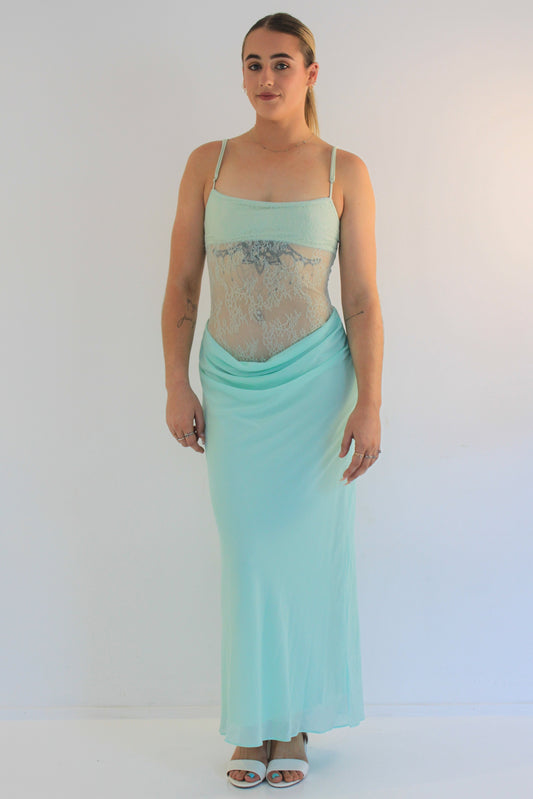 Dress Hire Australia [brand_name] Gabriel Maxi Dress Turquoise Sorbet - Momentary Wardrobe 