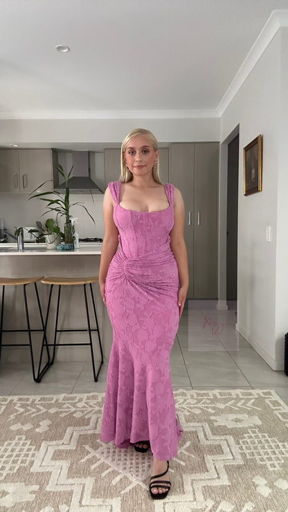 Cesca Rose Pink Floral Maxi Dress - Momentary Wardrobe