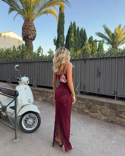 Dress Hire Australia [brand_name] MARGOT DRESS WINE - Momentary Wardrobe 