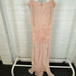 Gabriella Soft Peach Ruffled Front Gown