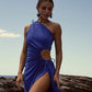 Dress Hire Australia [brand_name] Nour Blue Shimmer Dress - Momentary Wardrobe 