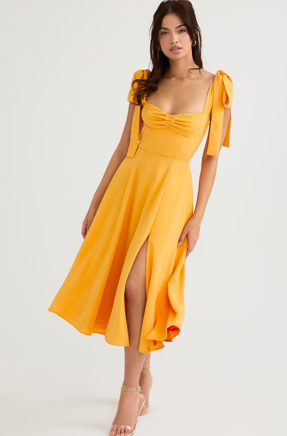 Dress Hire Australia [brand_name] Alicia Tangerine Midi Sundress - Dress Loop 