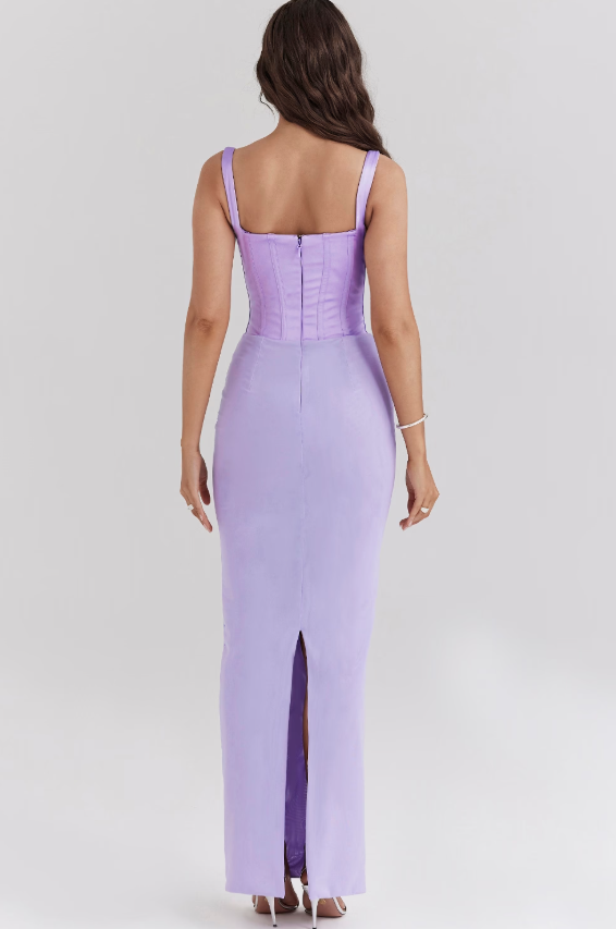 Dress Hire Australia [brand_name] Breeze Orchid Satin Corset Maxi Dress - Dress Loop 
