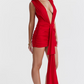 Dress Hire Australia [brand_name] Aliza Cherry Gathered Mini Dress - Dress Loop 