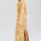 Indiana Apricot Plunge Lace Maxi Dress