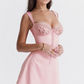 Adriana Rose Satin and Lace Mini Dress