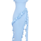 Dress Hire Australia [brand_name] Ariela Soft Blue Ruffle Maxi Dress - Momentary Wardrobe 