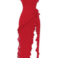 Dress Hire Australia [brand_name] Ariela Cherry Ruffle Maxi Dress - Momentary Wardrobe 