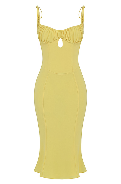 Soren Buttercup Cutout Midi Dress