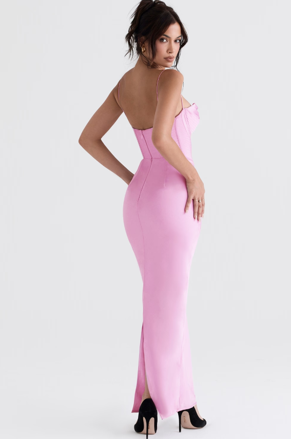 Dress Hire Australia [brand_name] Charmaine Pink Corset Maxi Dress - Dress Loop 