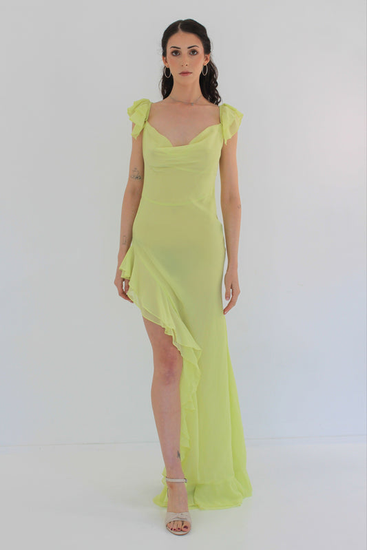 Dress Hire Australia [brand_name] Ilda Spice Lime Maxi Dress - Momentary Wardrobe 