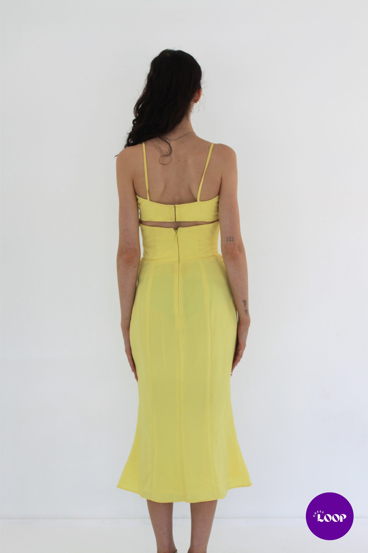 Soren Buttercup Cutout Midi Dress