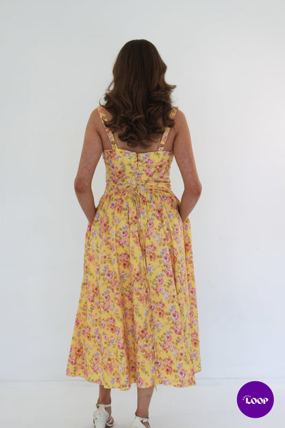Tatiana Butter Print Midi Sundress