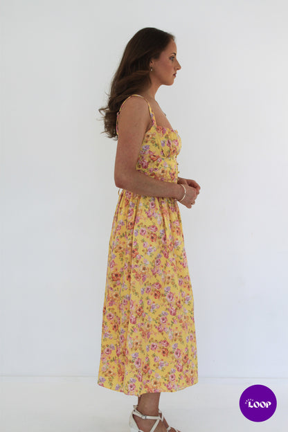 Tatiana Butter Print Midi Sundress