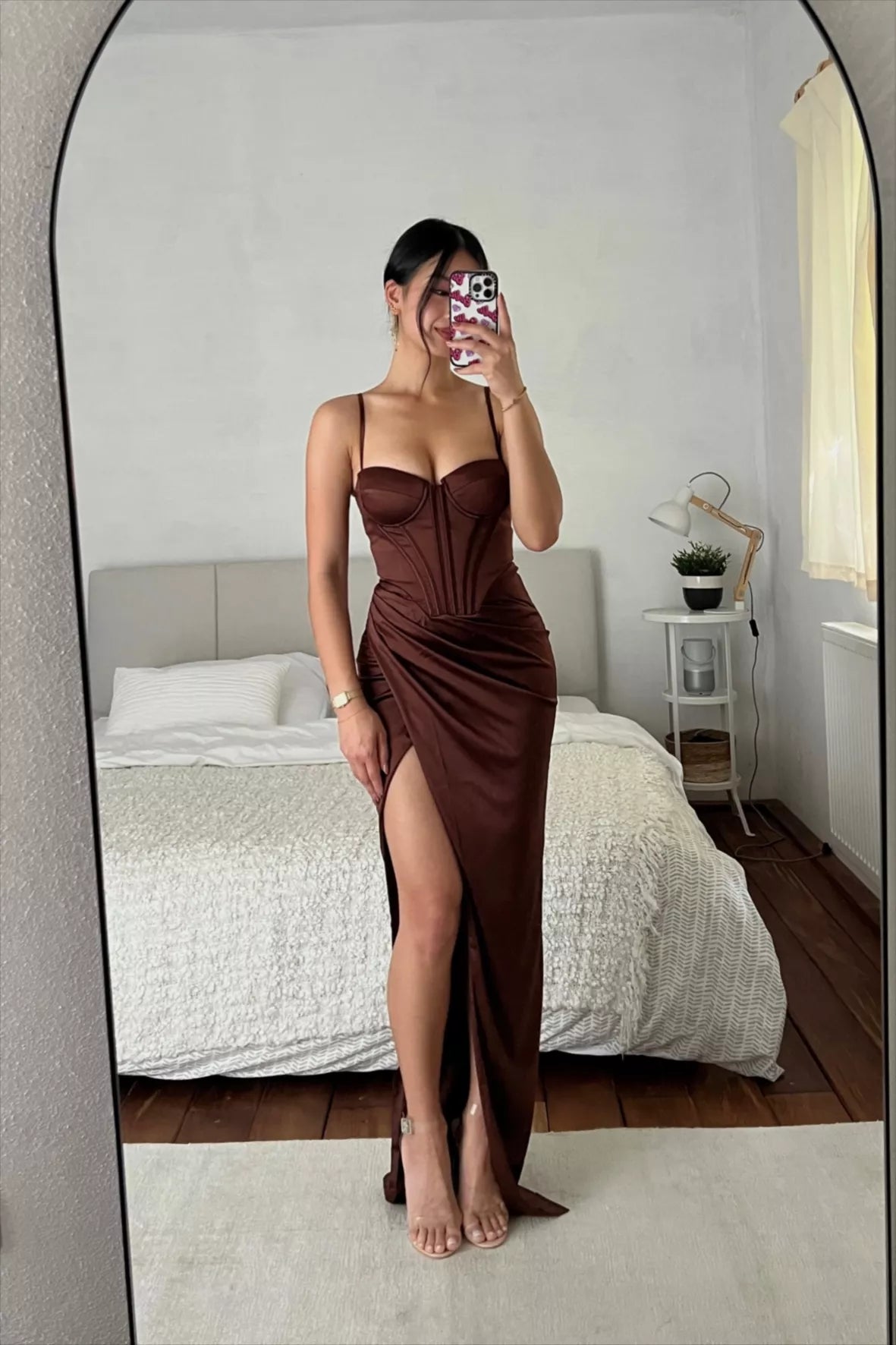 Despina Maxi Dress in Chocolate